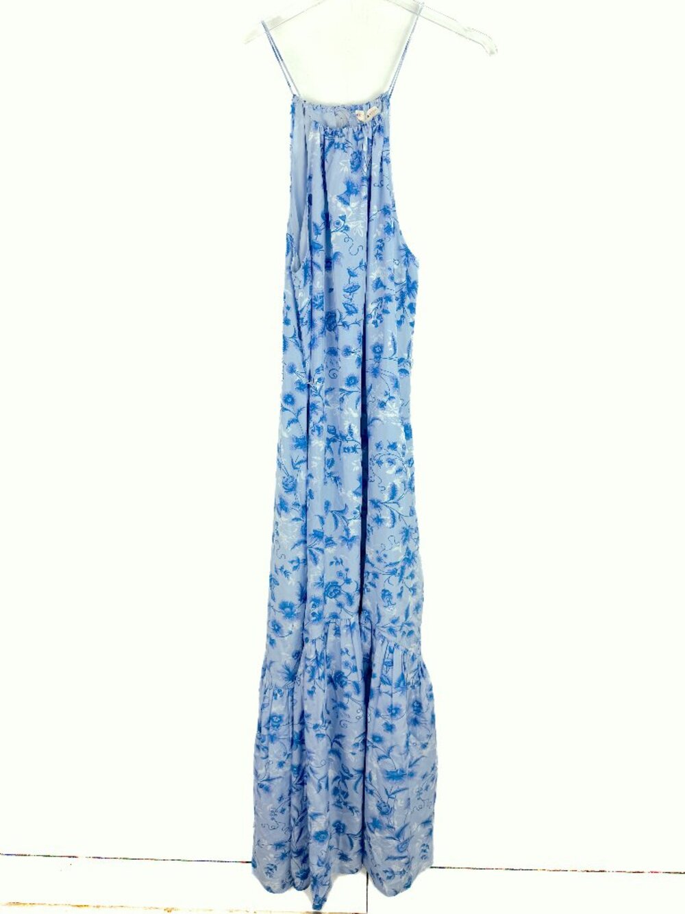 NWT Roller Rabbit Paloma Channing Dress Silk Floral Blue Size Small S NEW